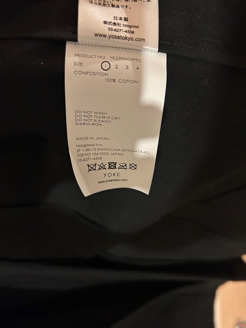 YOKE23awトレンチコート ブラック