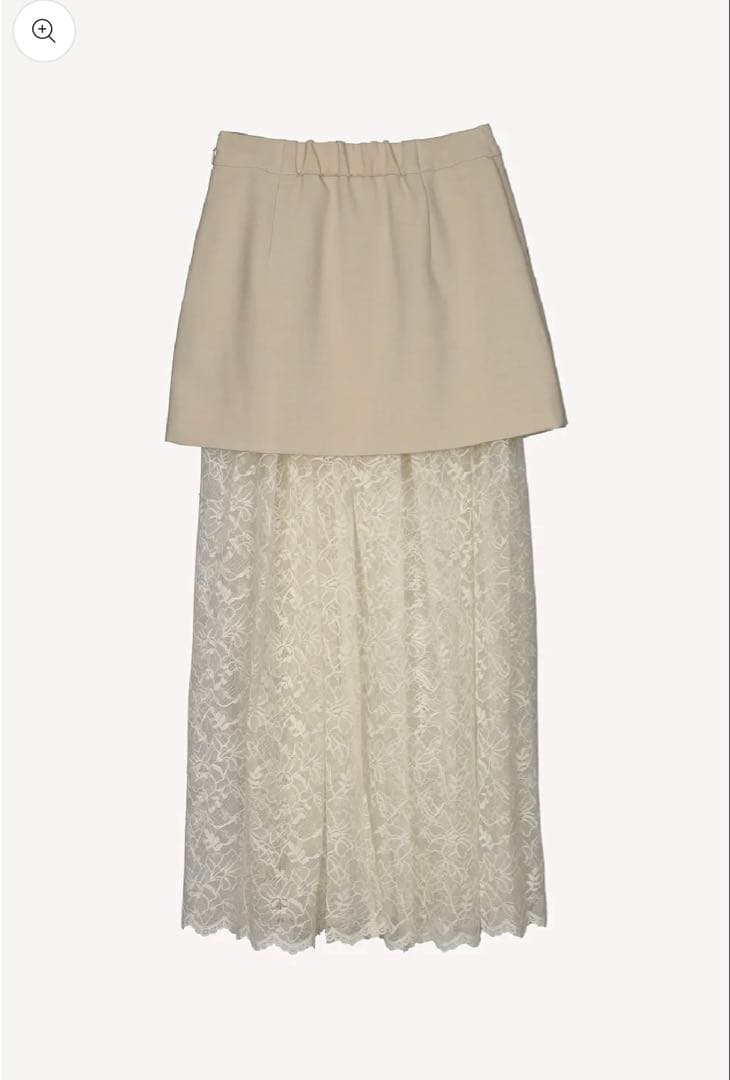 スカート Acka. lace layered skirt