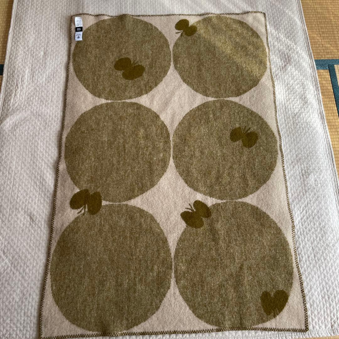 クリッパン ミナペルホネン エコウールブランケット 90×135cm オリーブ