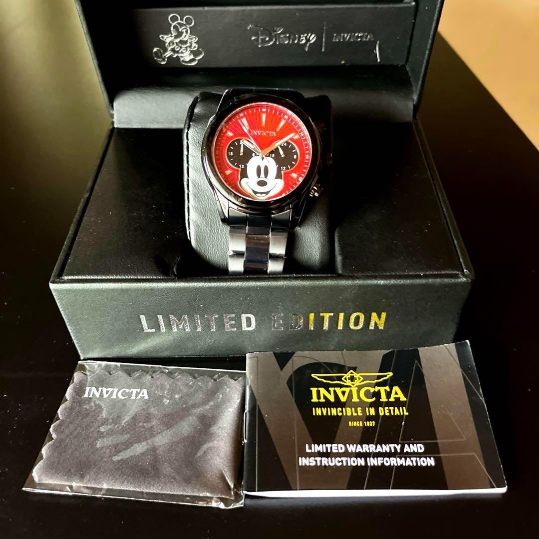 ◆Disney◆INVICTA/ミッキーマウス/ブラック/限定品/メンズ腕時計