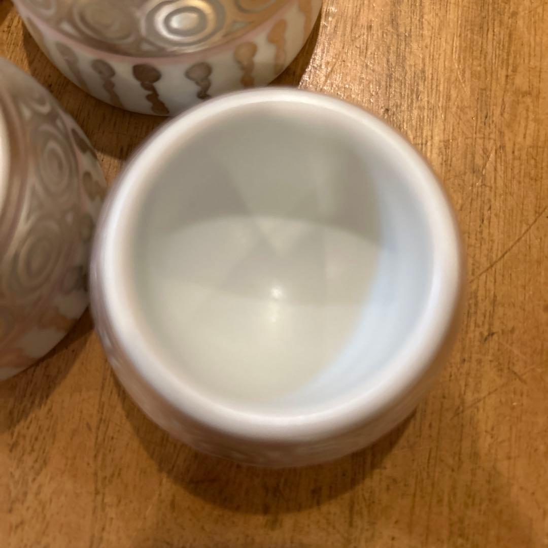 伊万里陶苑　銀三島　珍味小鉢　五個　箱付