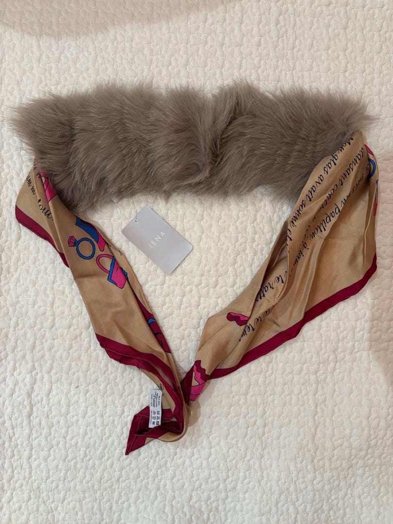 新品タグ付き　IENA購入 manipuri fox scarf