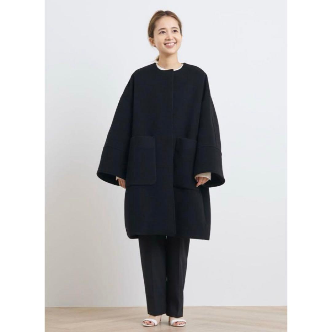 yori ウールノーカラーコート