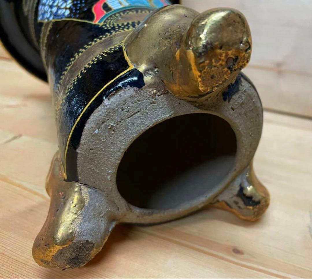 未使用/特価❕信楽焼/御所車＊錦/蘭鉢/6号/1点 植木鉢/京楽風/盆栽鉢