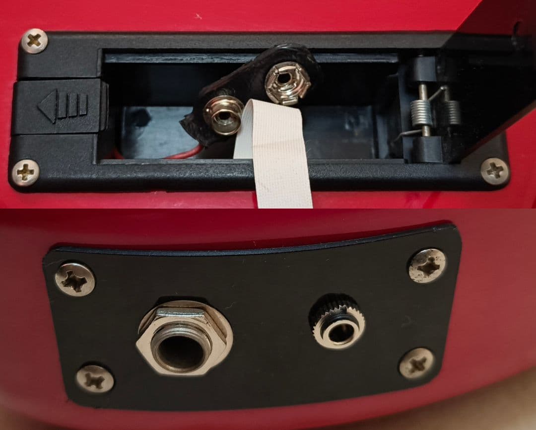 【美品】ZO-3 レッド アンプ内蔵ミニギター ヘッドフォン利用可能！！