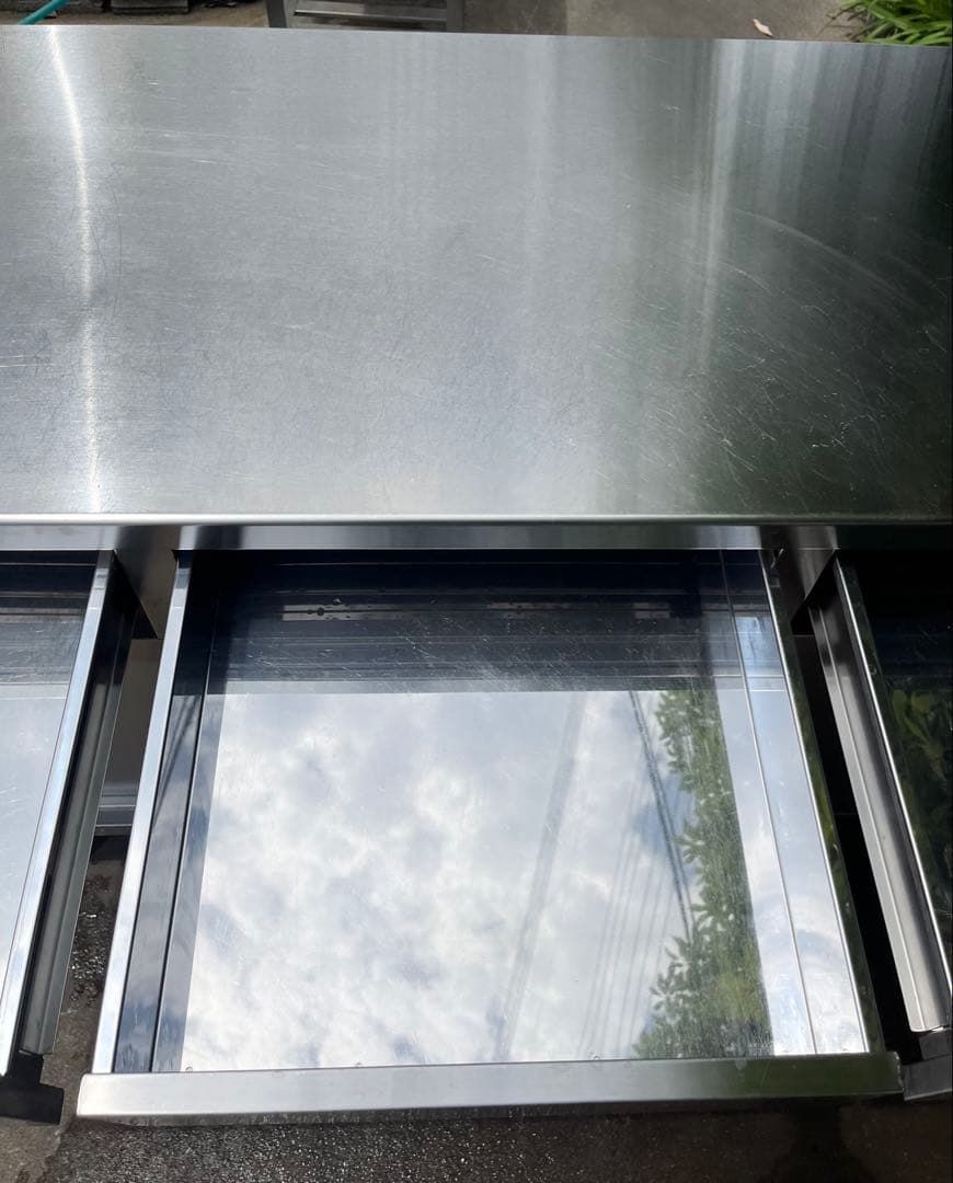 ステンレス作業台　調理台　キャビネット　引き出し付き　1500×600×780