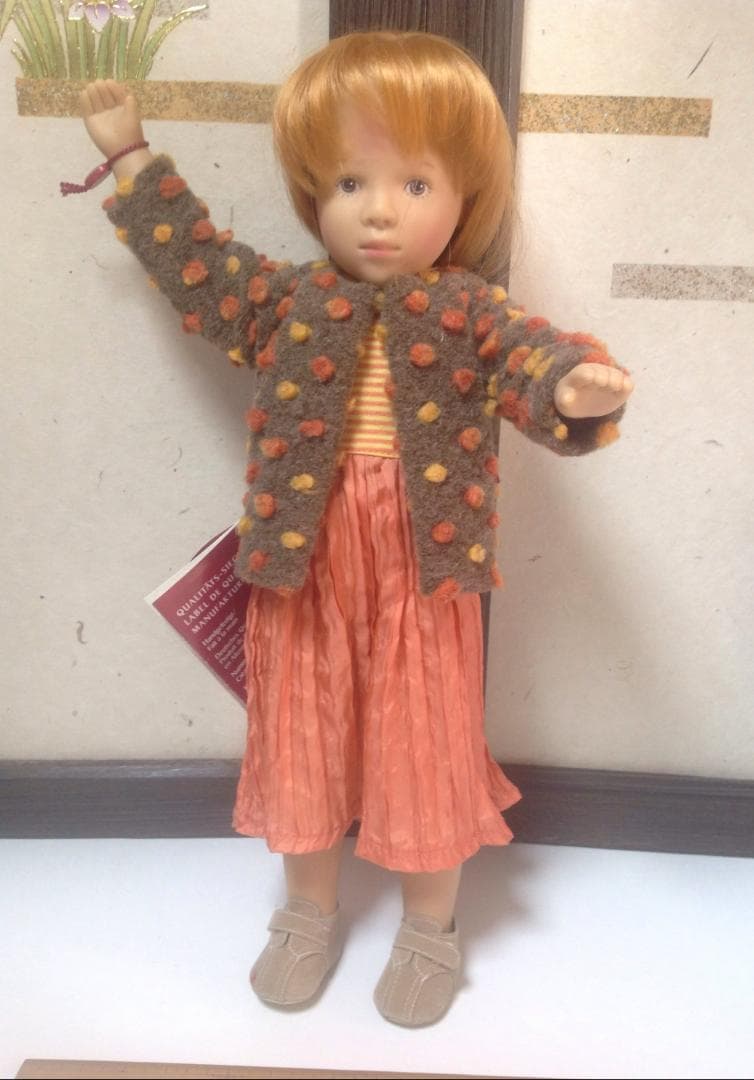 人形：ビンテージドール【シルビア・ナッテラ】 ②赤 Gotz 約48㎝