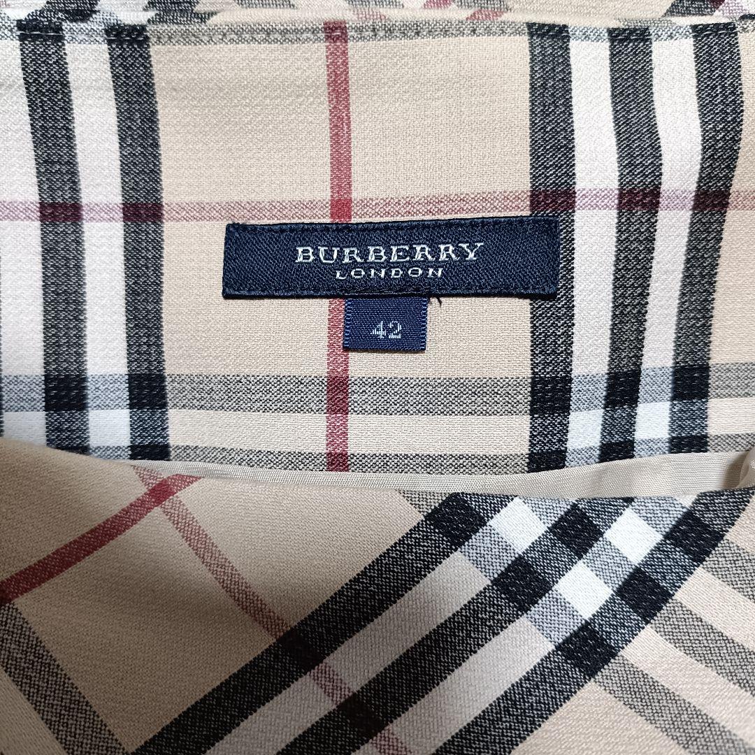 【極美品】バーバリーロンドン プリーツススカート ノバチェック ベルト 42