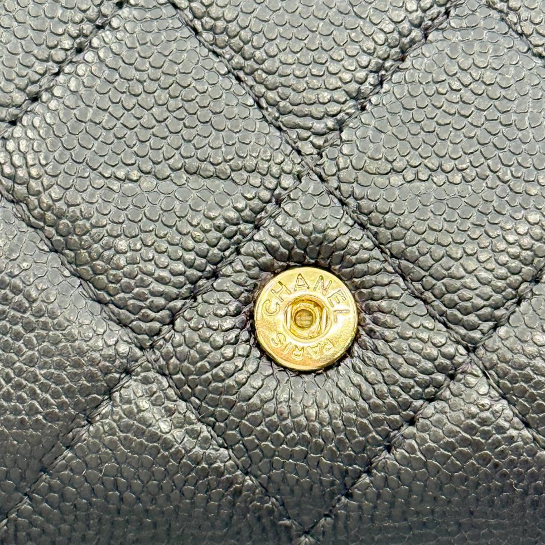 CHANEL シャネル 三つ折り財布　 スモールウォレット キャビアスキン