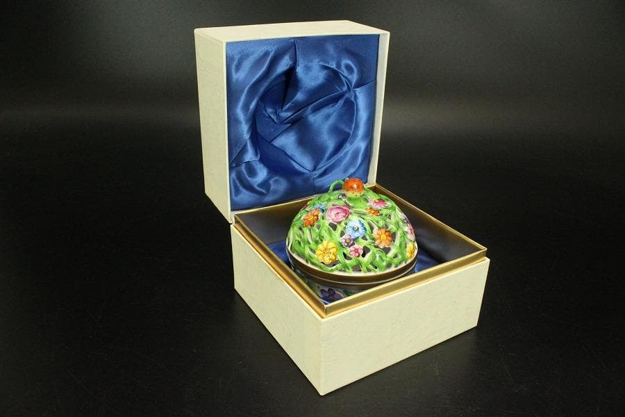 HEREND HVNGARY 小物入れ 透かし ボンボン入れ(メ1574)