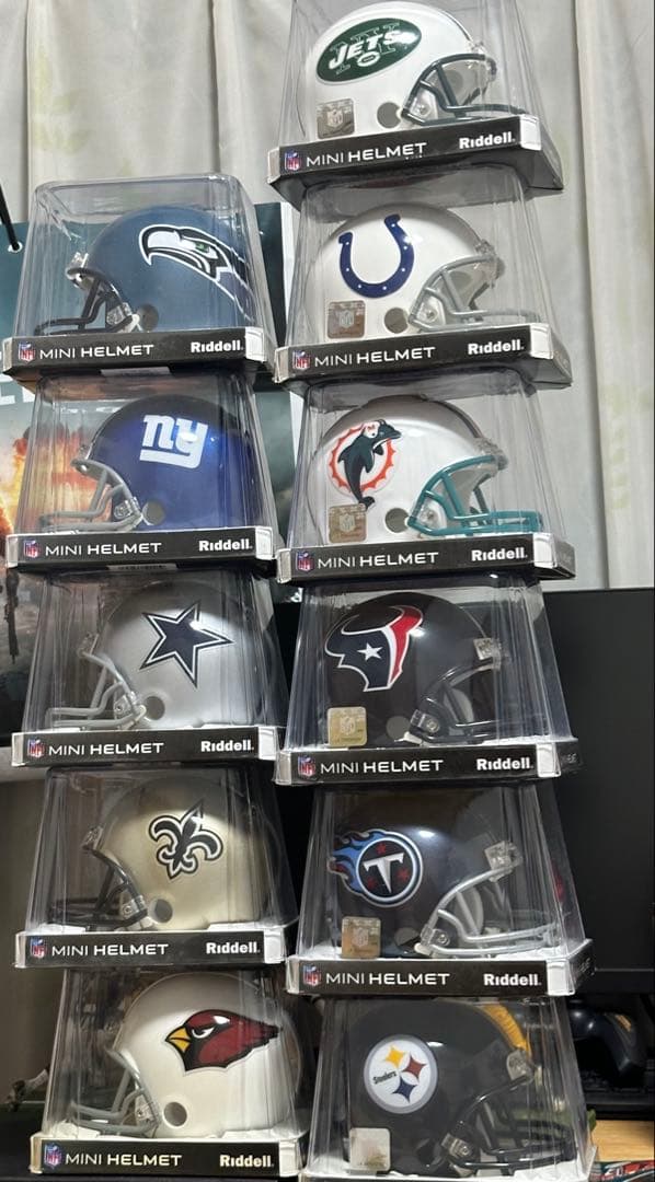 Riddell VSR4 NFLミニヘルメット セット 11個