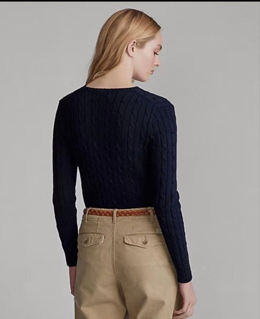 Polo Ralph Lauren ケーブルニットセーター L ブラック