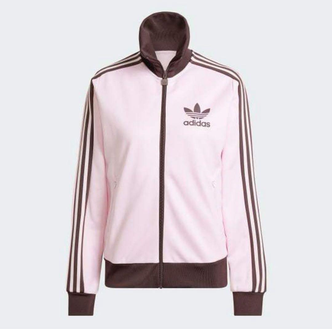 韓国限定 adidas ベッケンバウアー ピンクブラウン トラックジャケット M