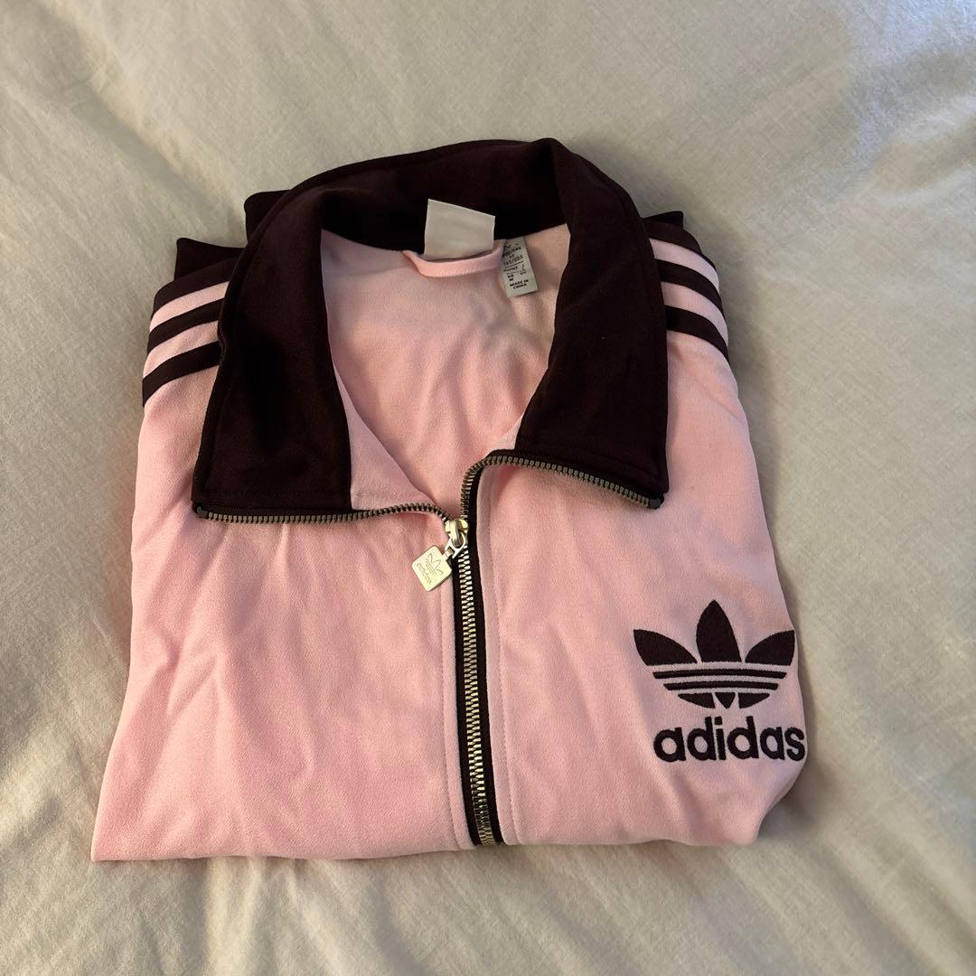 韓国限定 adidas ベッケンバウアー ピンクブラウン トラックジャケット M
