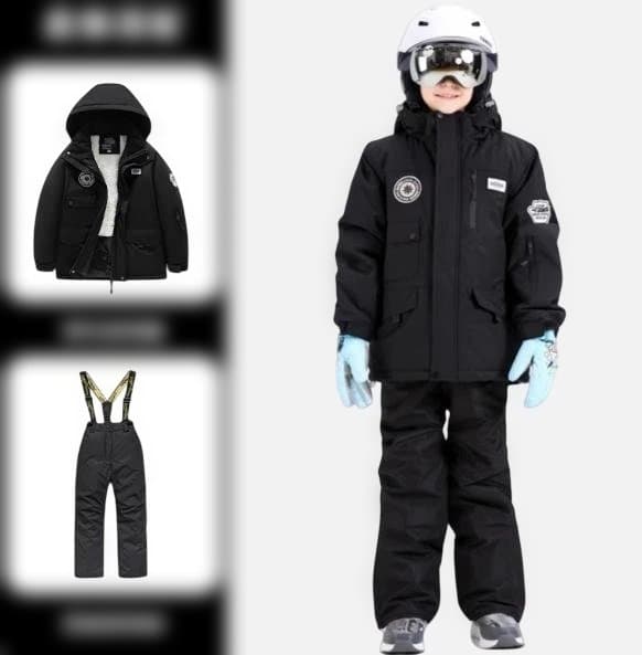 子供用スキースーツセットマイナス40度向けプロ仕様の冬季旅行ギア697