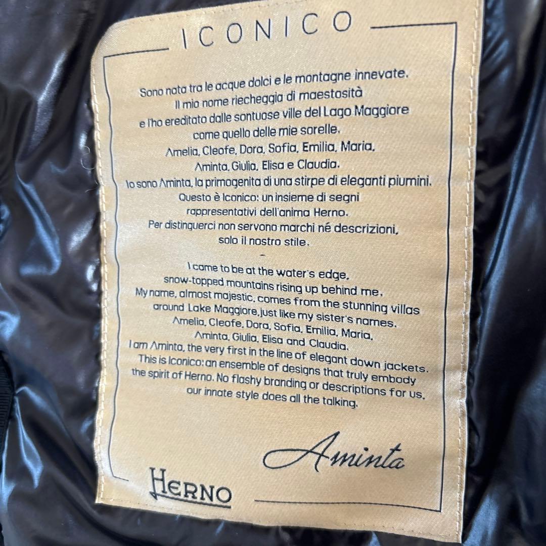 ミュウ Herno ブラック ダウンジャケット38サイズ