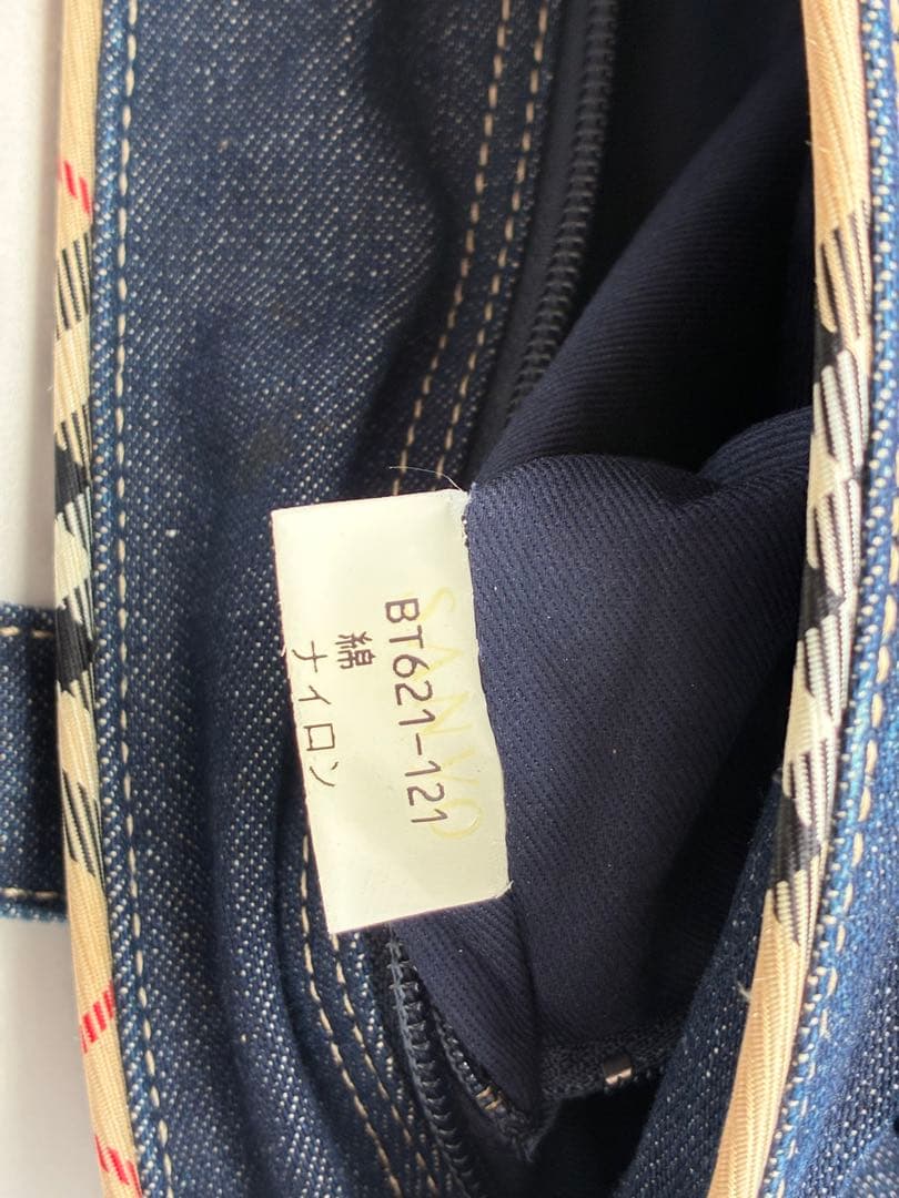 【美品】デニム×ノバチェックトートバッグ BURBERRY BLUE LABEL