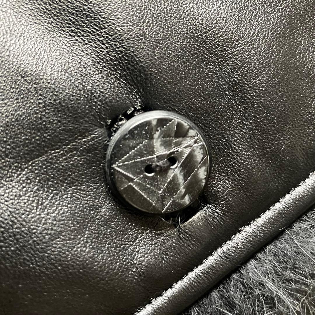 ✨極美品✨BALMAIN ラムレザージャケット フォックスファー 13号