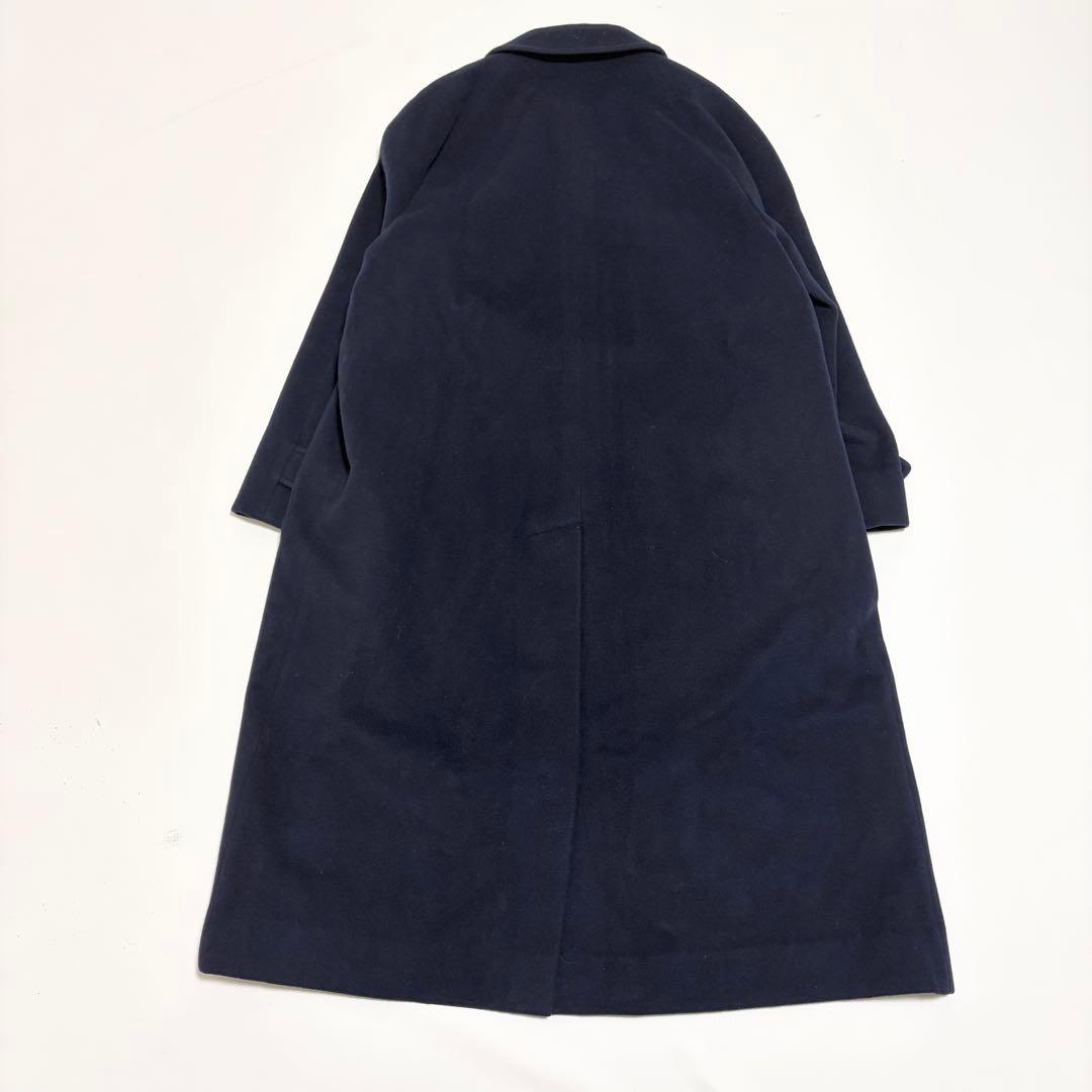 美品✨バーバリーズ ロングコート カシミヤ混 ネイビー ベルト付