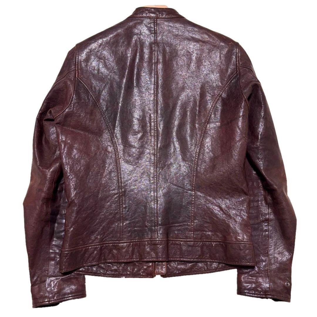 ✨激シブ✨PS PAUL SMITH シングルライダースジャケット　艶あり　M