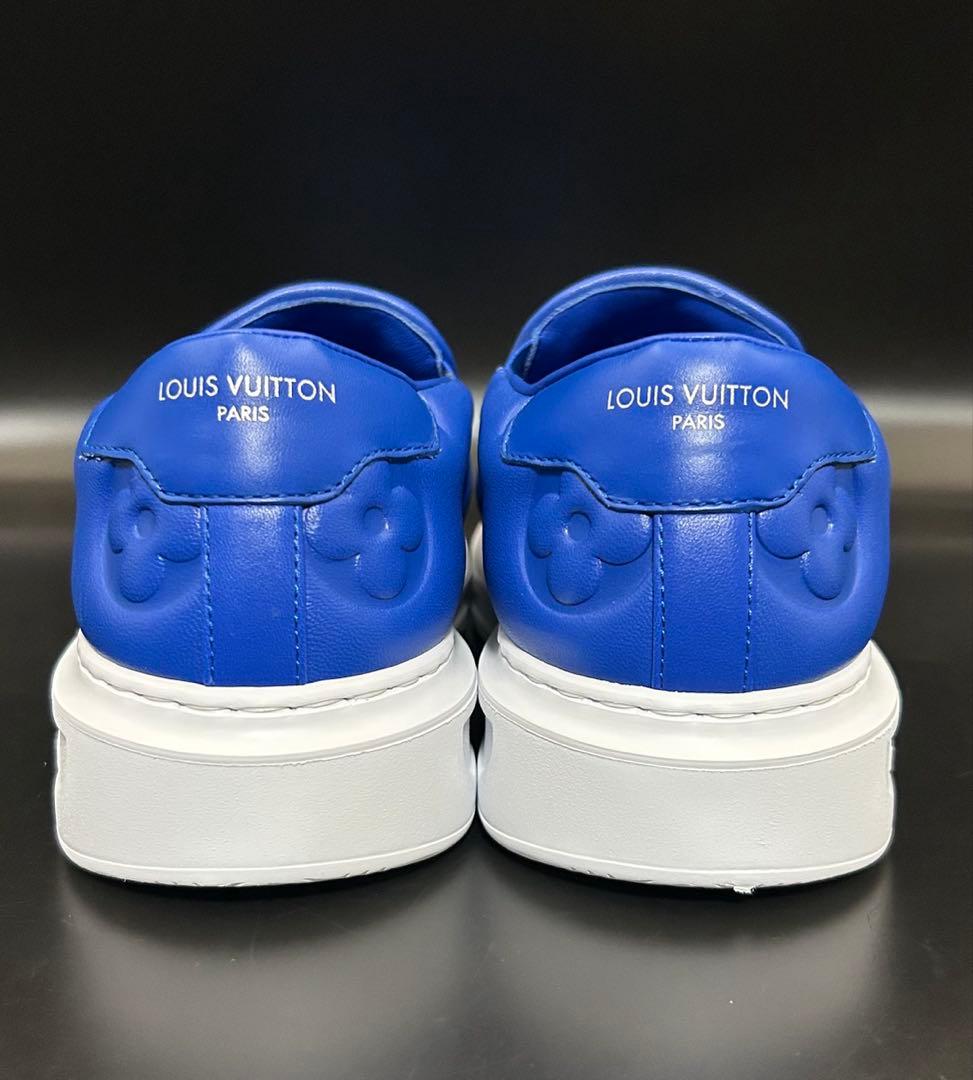 【新品】ルイヴィトン ビバリーヒルズ スニーカー モノグラム メンズ 青