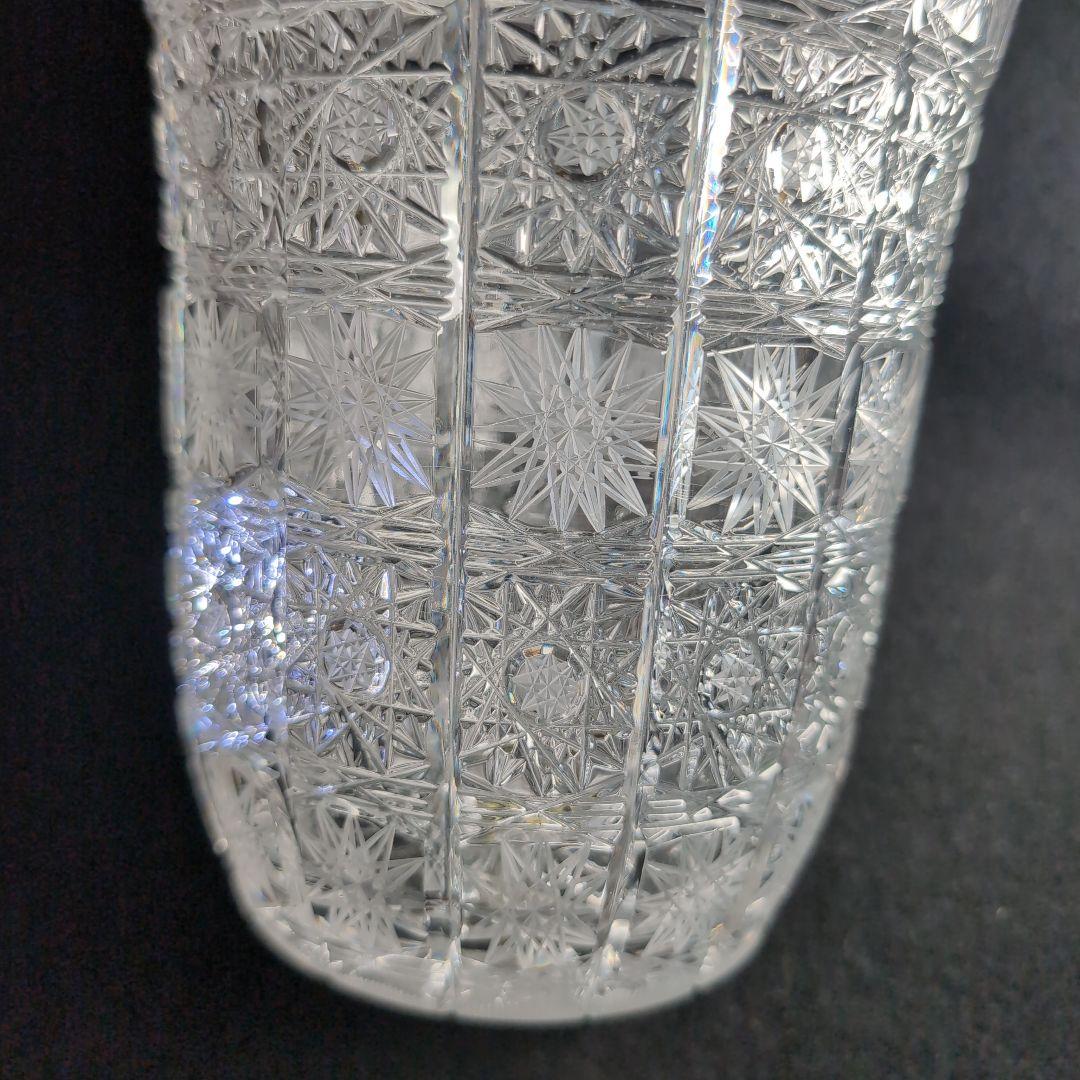 【ボヘミア】高級クリスタル　フラワーベース　500PK 24%PbO チェコ