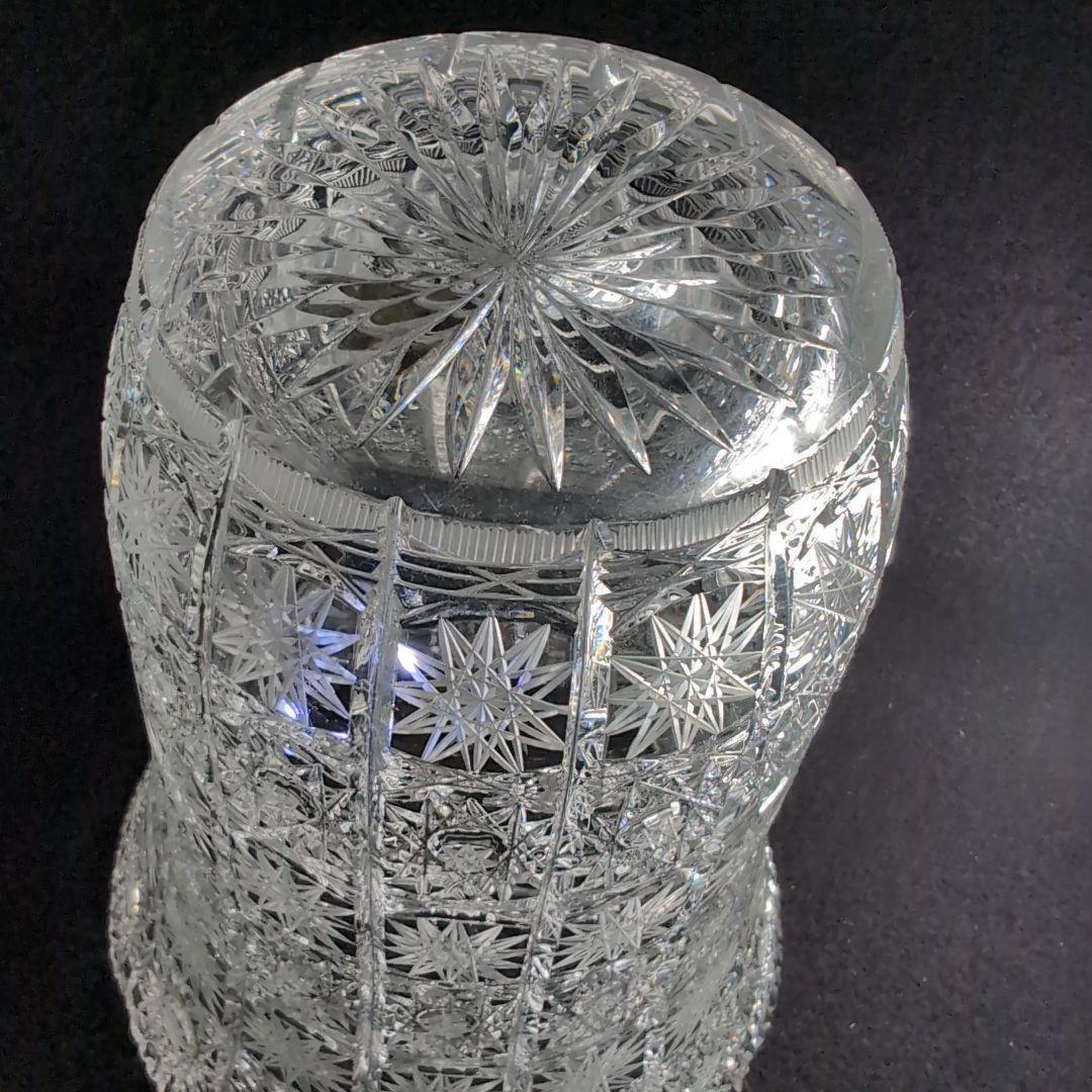 【ボヘミア】高級クリスタル　フラワーベース　500PK 24%PbO チェコ