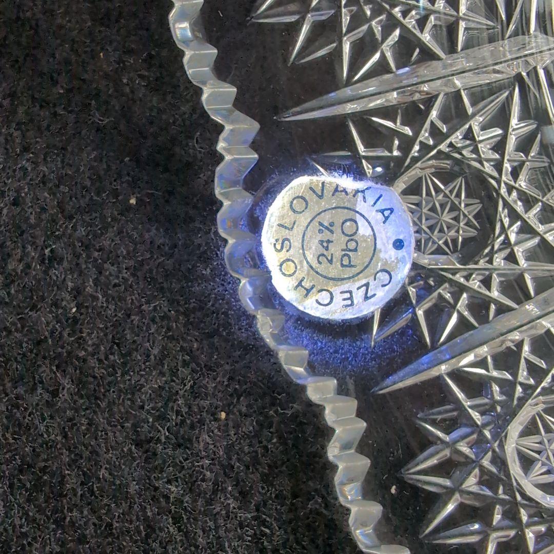 【ボヘミア】高級クリスタル　フラワーベース　500PK 24%PbO チェコ