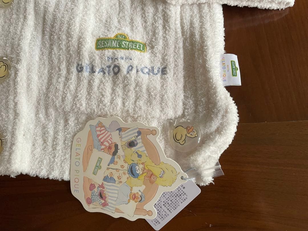 新品 ジェラートピケ セサミストリート カーディガン &専用袋入