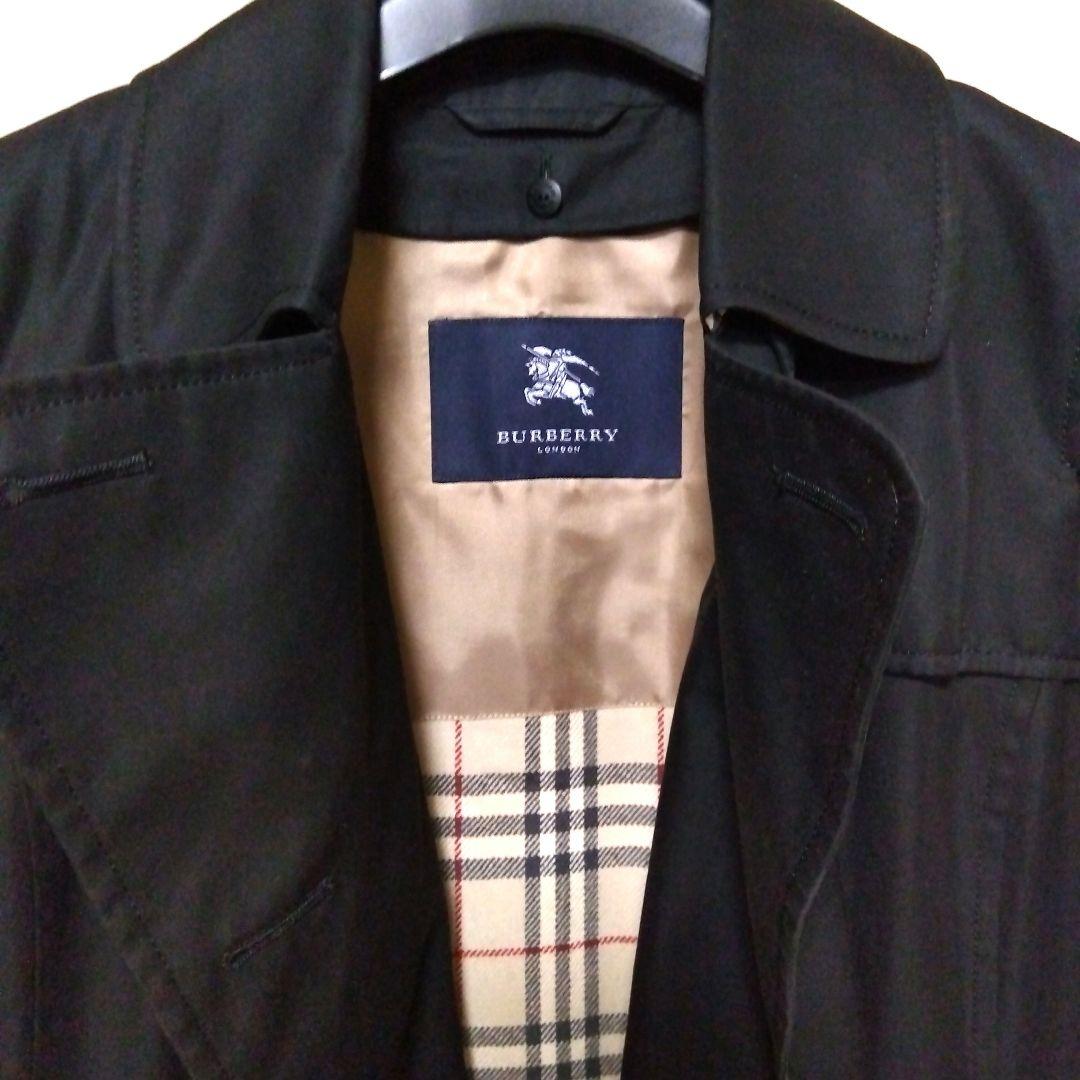 バーバリーロンドン トレンチコート 黒 M ノバチェック ライナー付