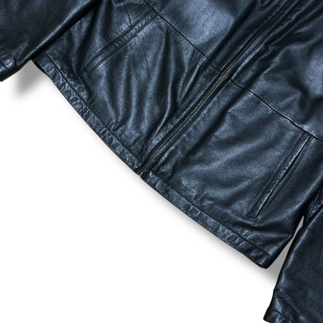 WILSONS LEATHER 本革 カーコート シボ革 海外Lサイズ