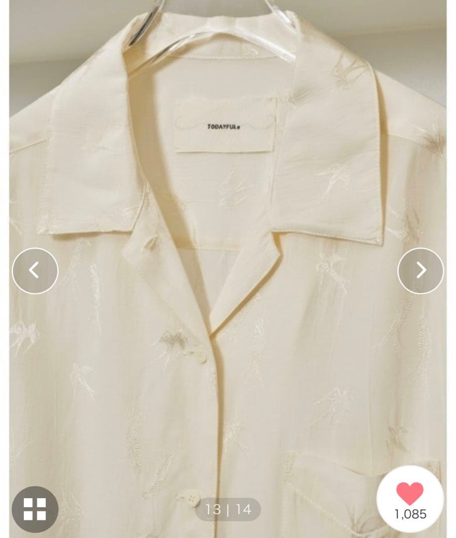 トップス TODAYFUL Swallow Satin Shirts
