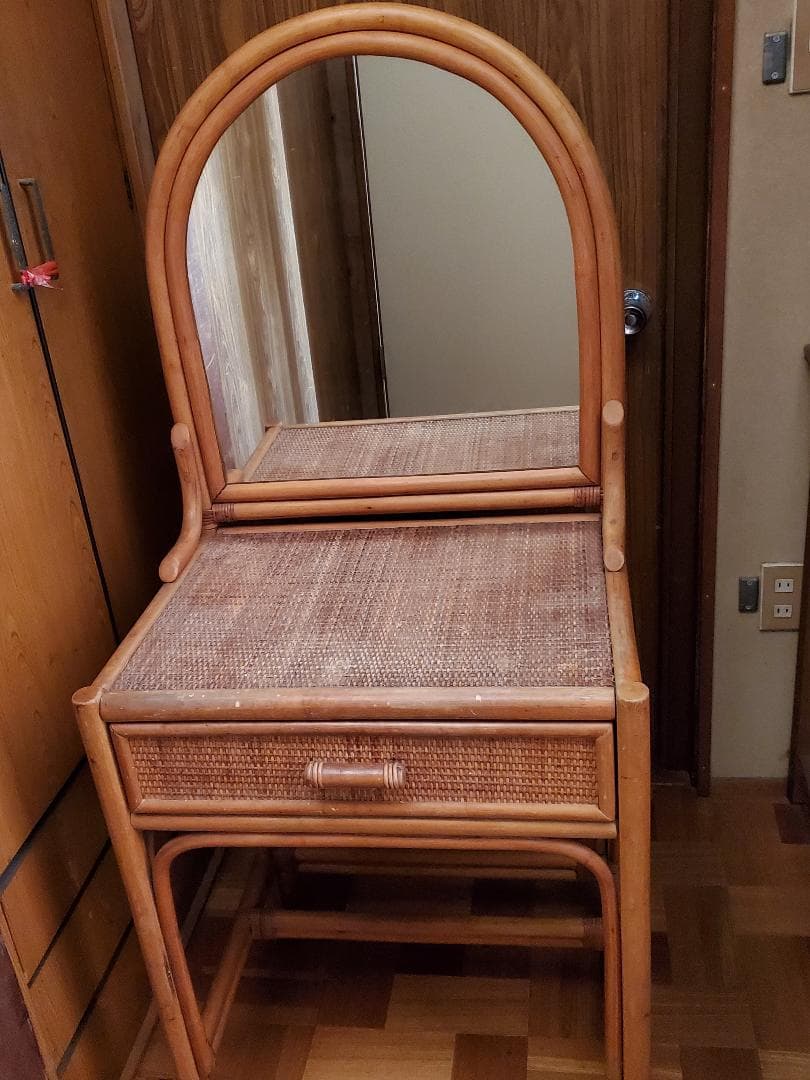 【送料無料】ラタン　ドレッサー