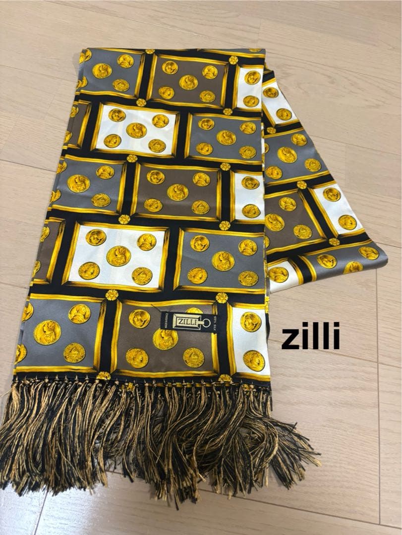 Zilli シルク100% マフラー 柄