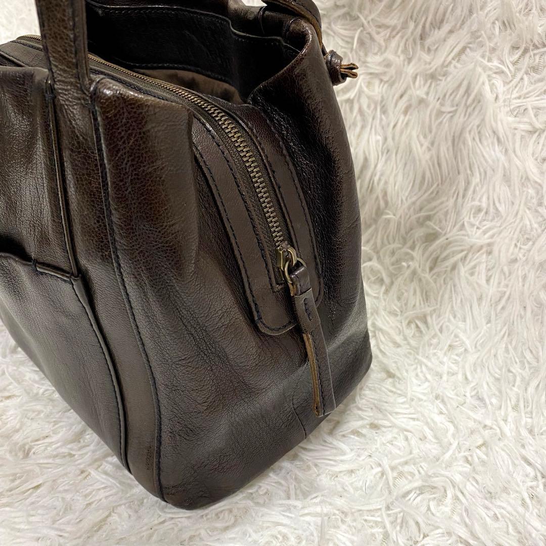 人気商品✨genten ゴートベーシック ミドルトート バッグ　レザー　山羊革