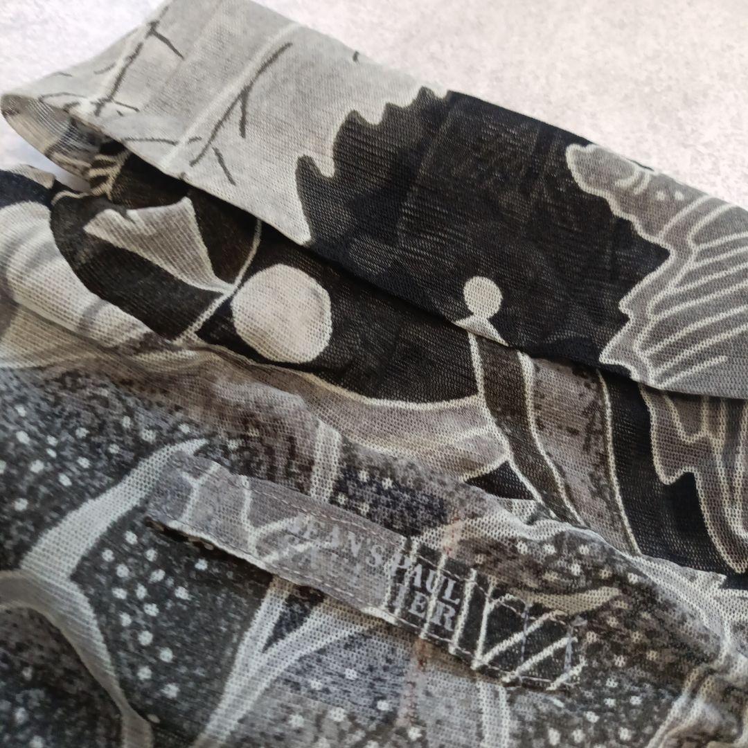 極美品 ジャンポールゴルチエ パワーネット　ノースリーブ 花柄 総柄 40