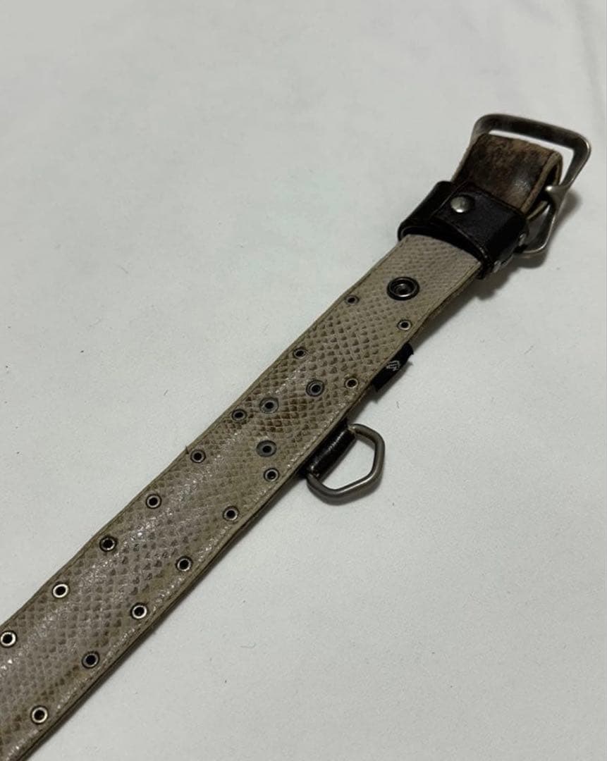 小物 Kmrii l plate leather belt archive
