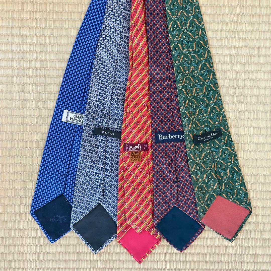 ハイブランドネクタイ 50本セット 全てシルク エルメス GUCCI まとめ売り