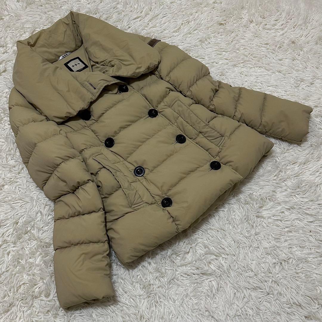 値下げ レア タトラス ダウンジャケット 肩ロゴ ダウンコート ミドル Aライン