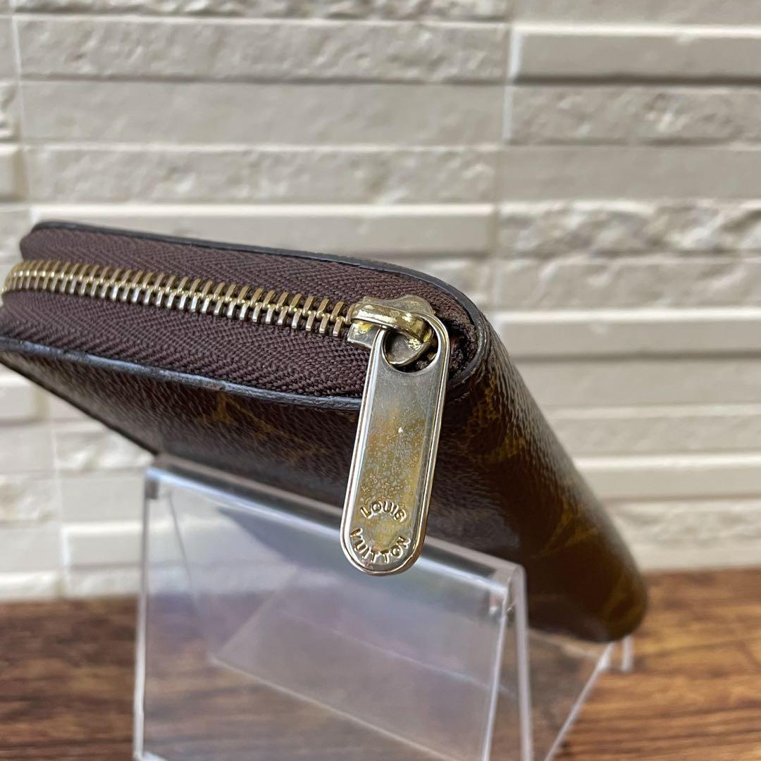 良品 ルイヴィトン モノグラム ケース ジッピーウォレット ブラウン