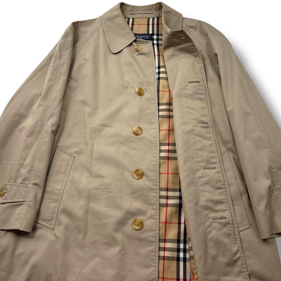 高級】Burberry バーバリー　ステンカラーコート　ノバチェック　ロング