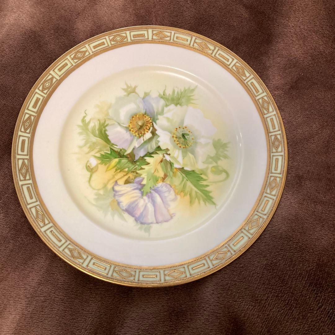 オールドノリタケ　金盛　手描き　絵皿