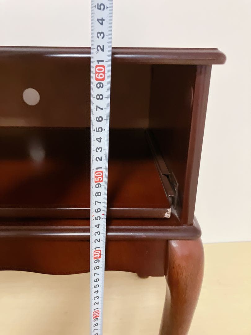 アンティーク調　猫脚　サイドテーブル　電話台　FAX台　サイドキャビネット