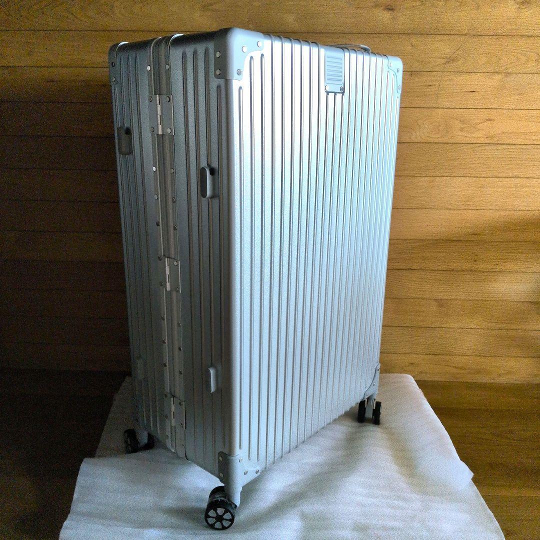 スーツケース キャリーケース アルミ シルバー 大容量 XL 長期 旅行 出張