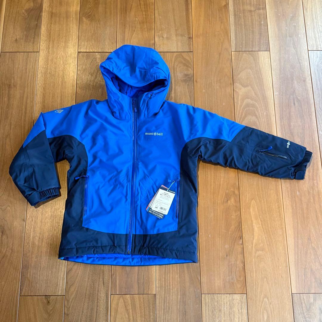 mont-bell 子ども用スキーウェア 140cm ブルー/白