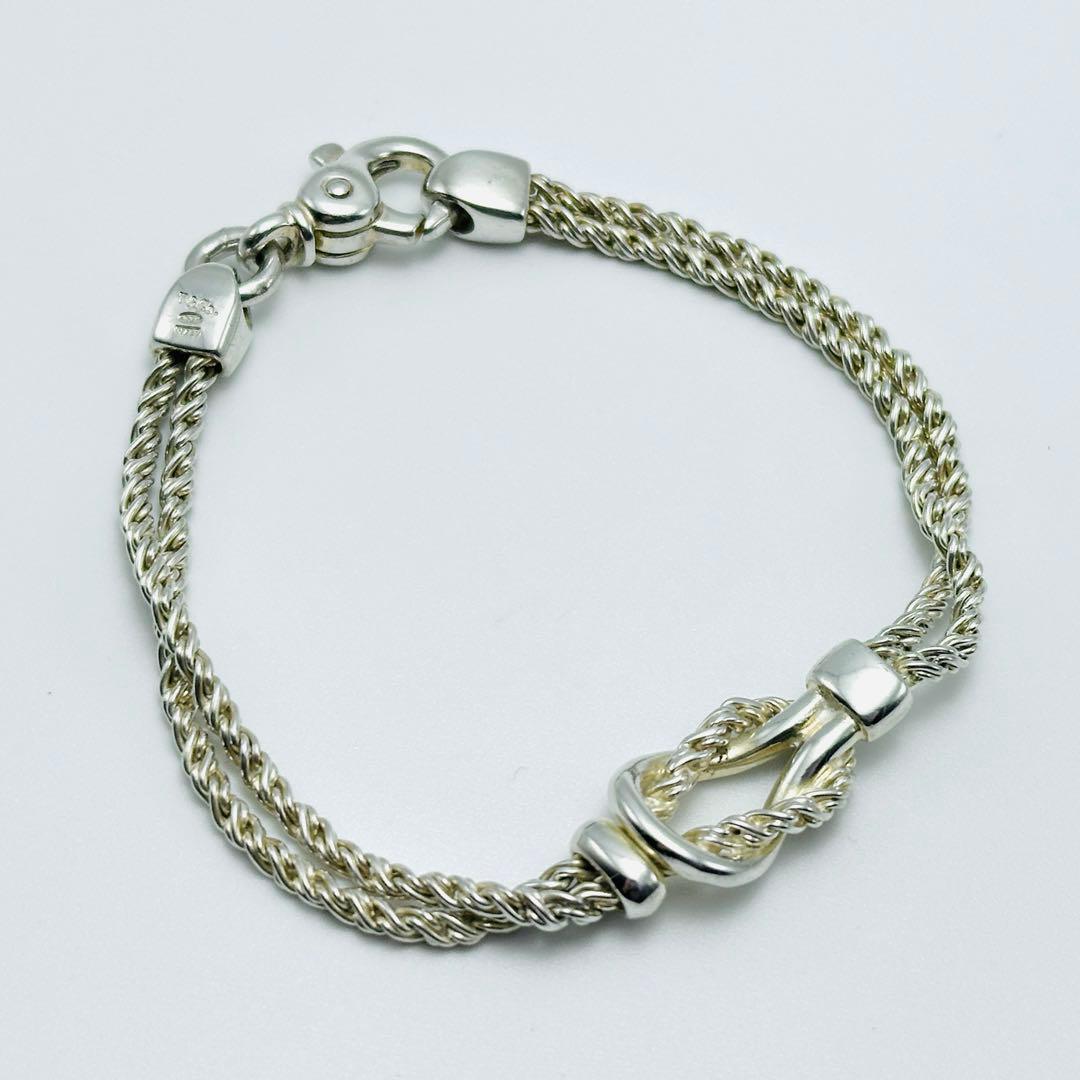 Tiffany ダブルロープ　センターノット　ブレスレット　シルバー　Ag925