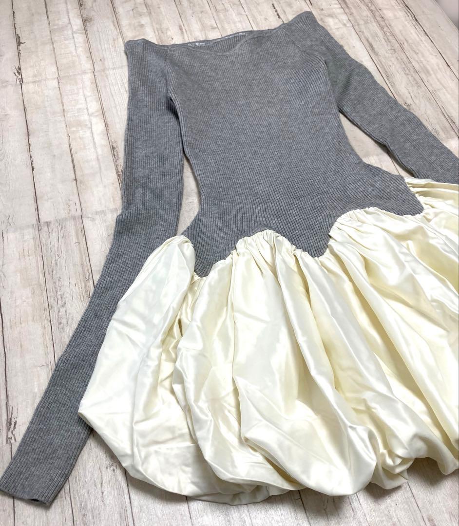 ミストレアス　Scalloped Balloon Knit Dress 三上悠亜