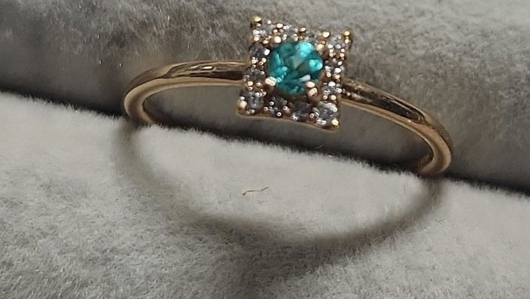 高品質天然パライバトルマリン K18 リング