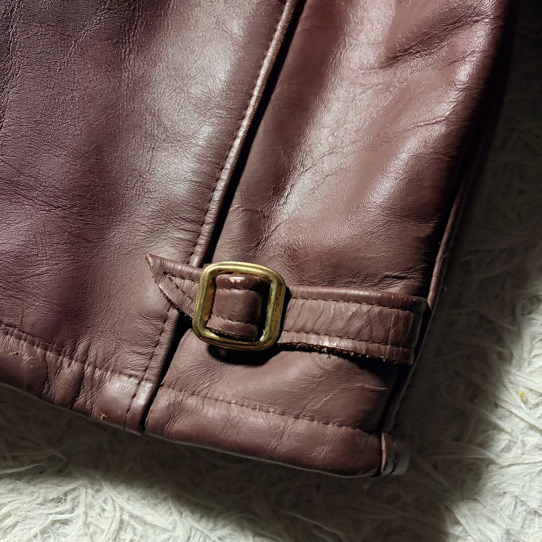 美品/希少✨schott ライダースジャケット　シングル　658 ボルドー 40