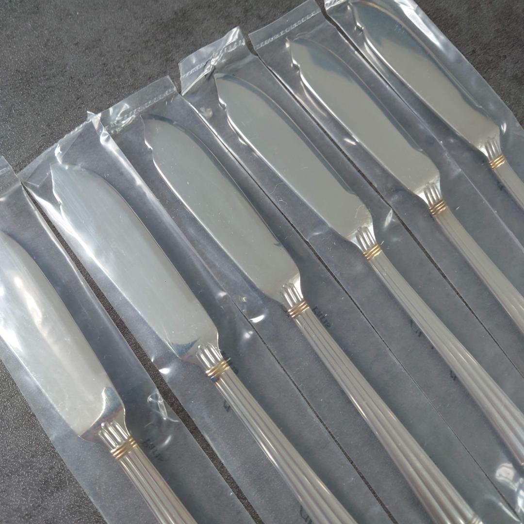 極希少 クリストフル アリアゴールドリング フィッシュナイフ 未開封 6点